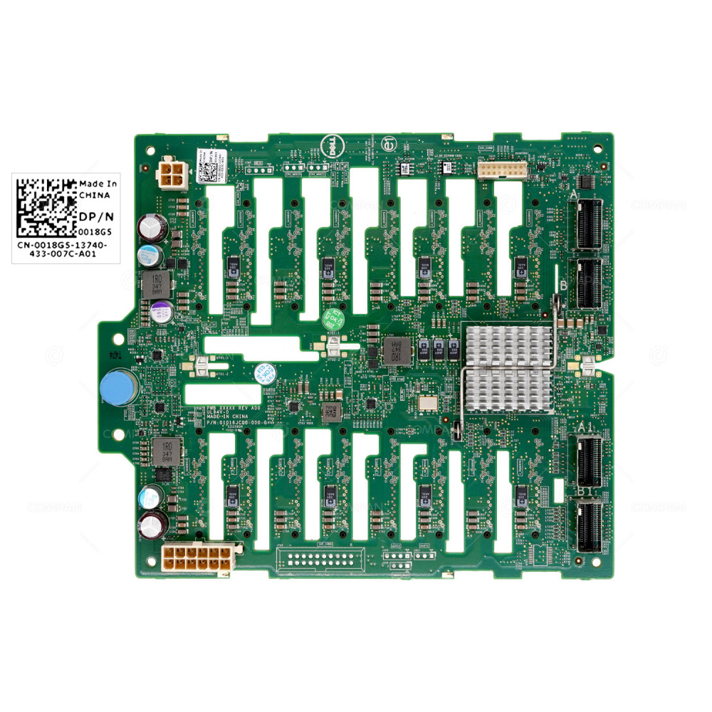 018G5 DELL 16 BAY 2.5 SFF SAS BACKPLANE FOR POWEREDGE T620 0018G5
